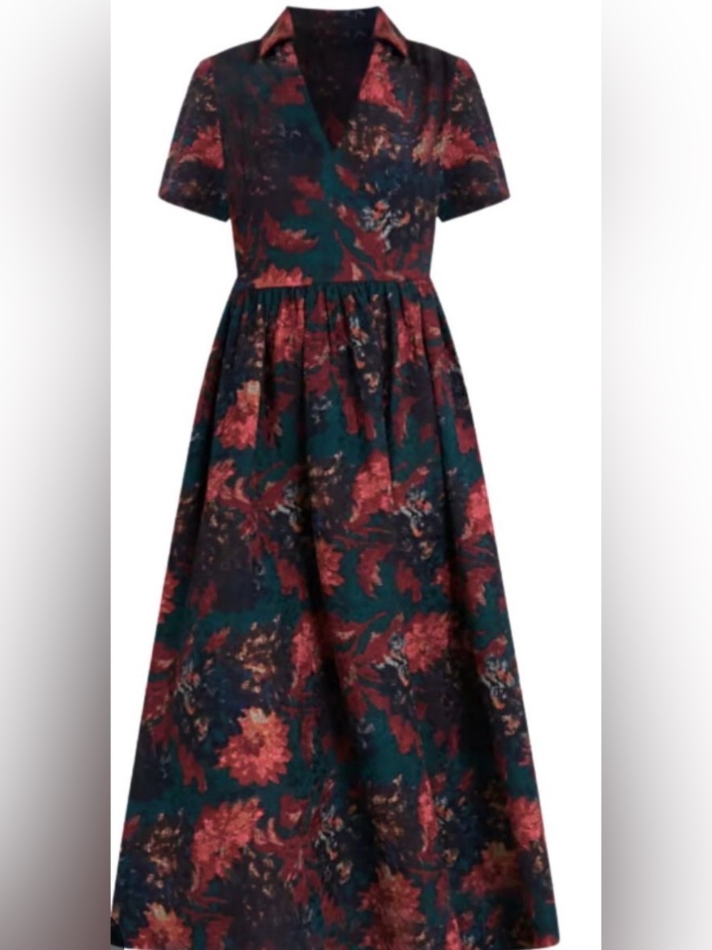 Tuckernuck Persimmon Floral Jacquard Adelaide Midi Dress XL NWT - Picture 2 of 8